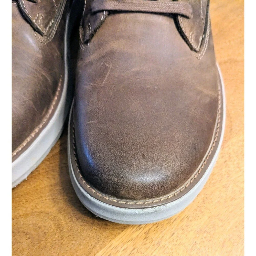 Skechers Doveno Molens Men's 10.5 EWW Leather Ankle Boots Memory Foam 66237EWW